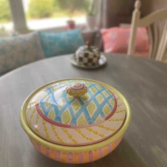 Mackenzie-childs bowl with lid - Picture 6 of 12